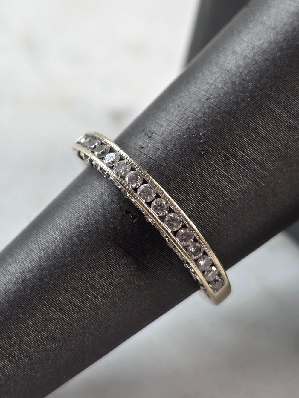 Womens Vintage Estate 14k White Gold Diamond Ring 2.9g E5152